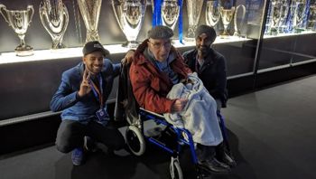John Smith with Caregiver Munir and RaH Bedford owner Jagdeep Ahluwalia