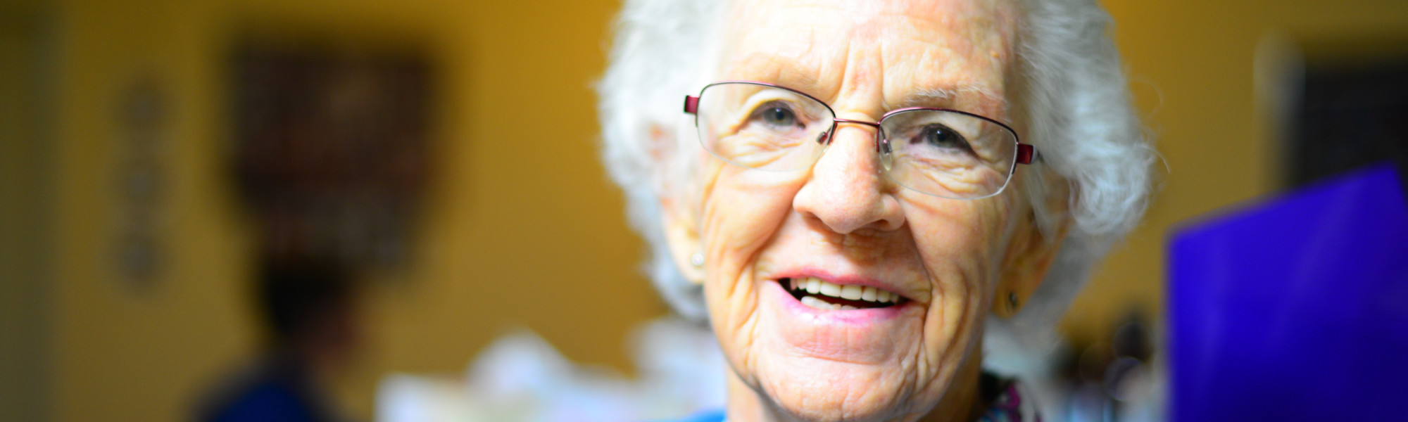 Client with big smile