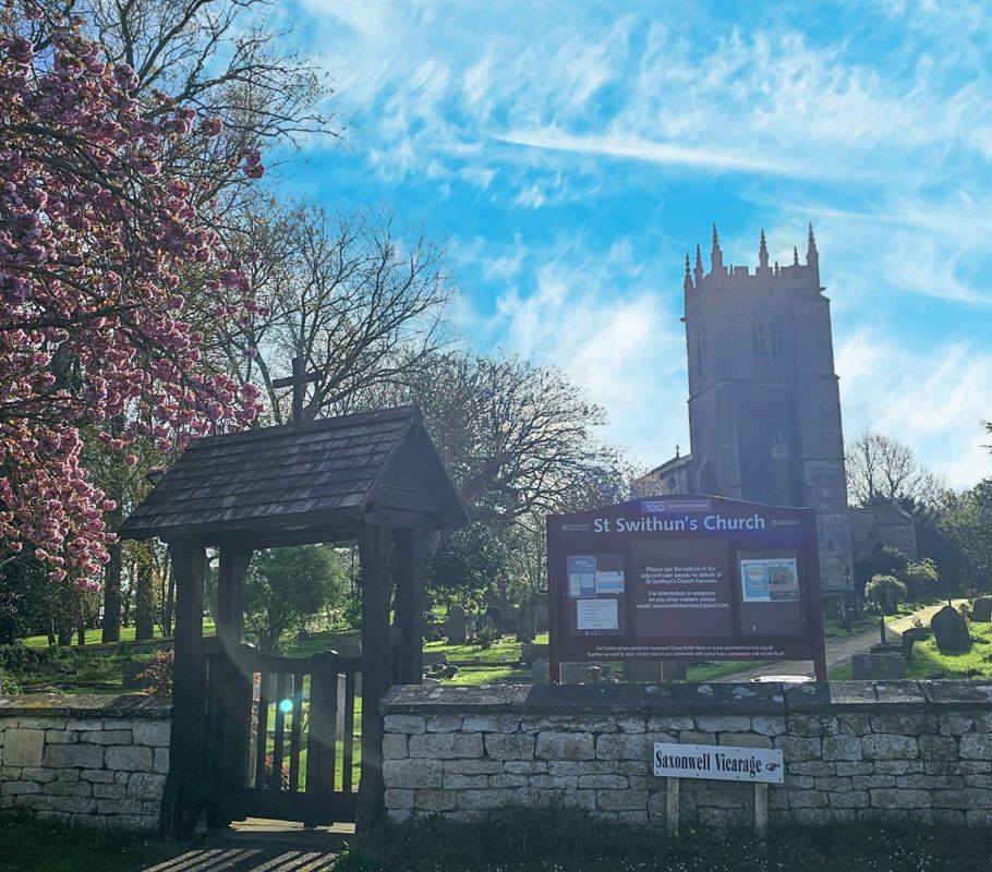 church and trees in long bennington