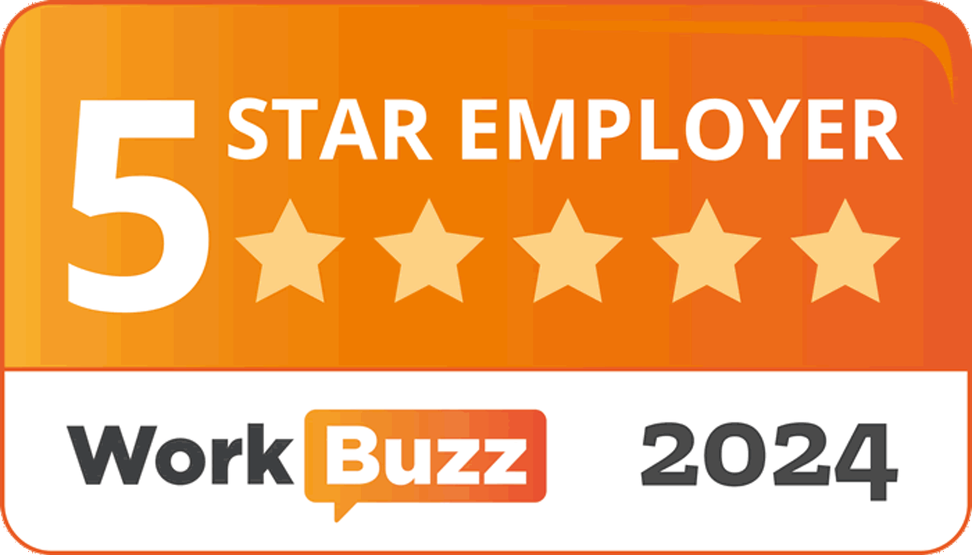 5 Star Employer Award from Workbuzz 2024