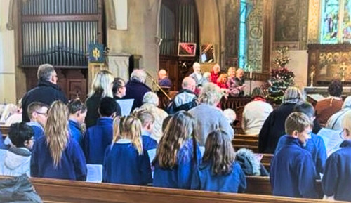 Audience at a Carol Service