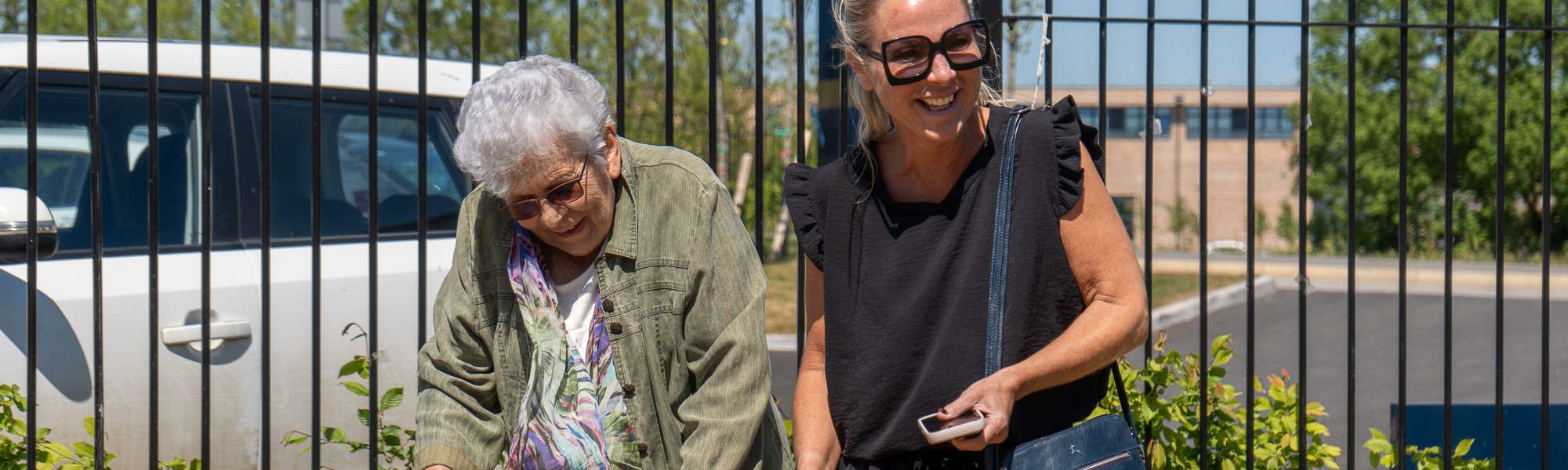 Client and Carer enjoying our Big Green Picnic
