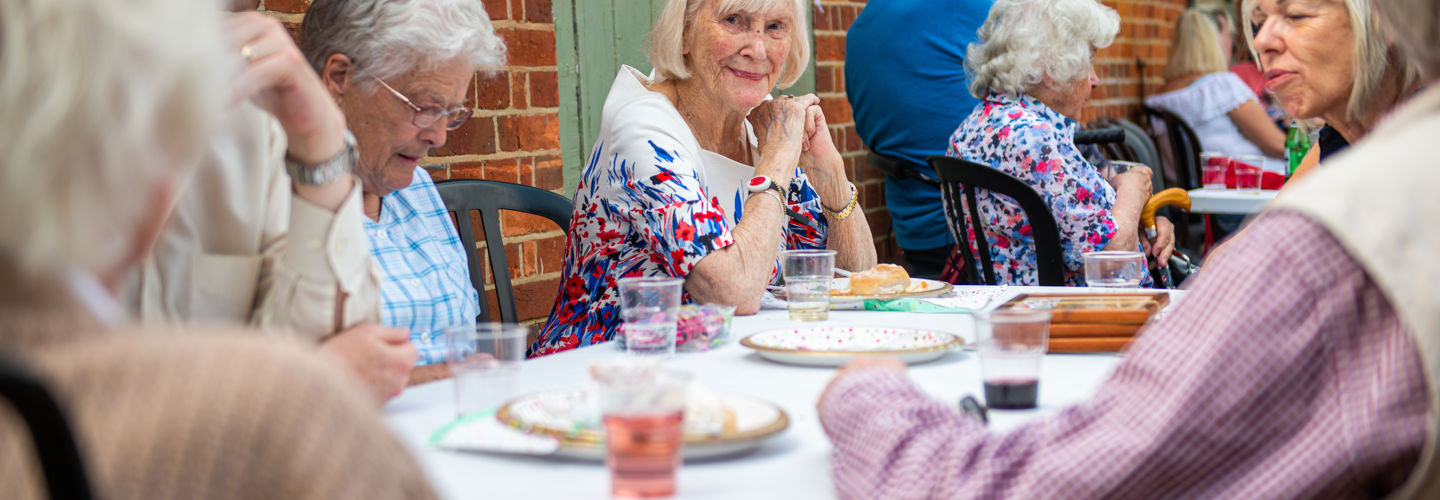 Mrs B enjoying our summer party in Chippenham