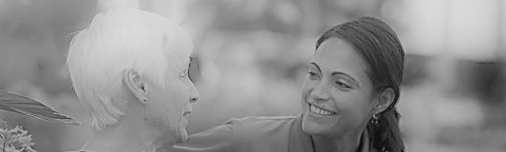 Carer with her client