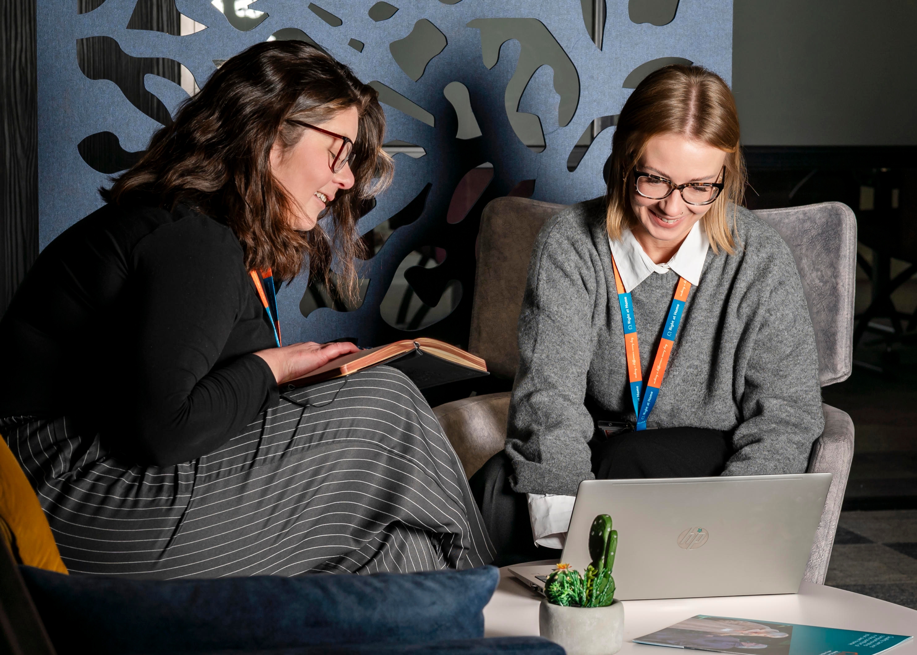 Home care specialists discussing support options for families caring for ageing parents