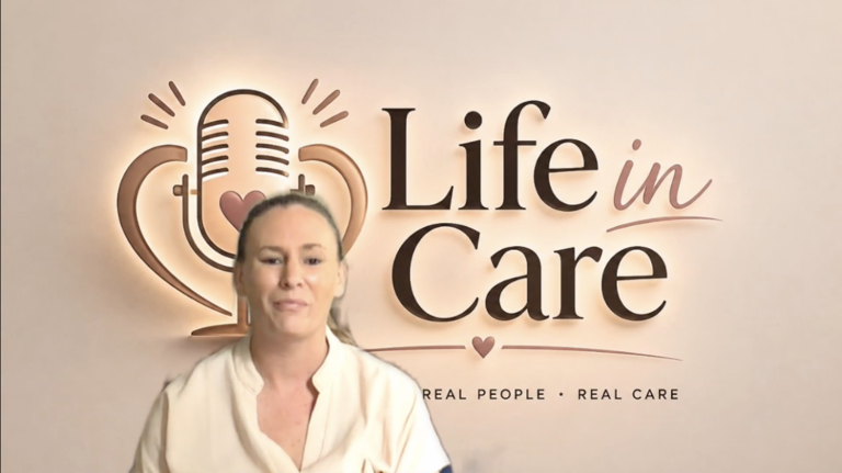 Amy hosting the second episode of Life in Care