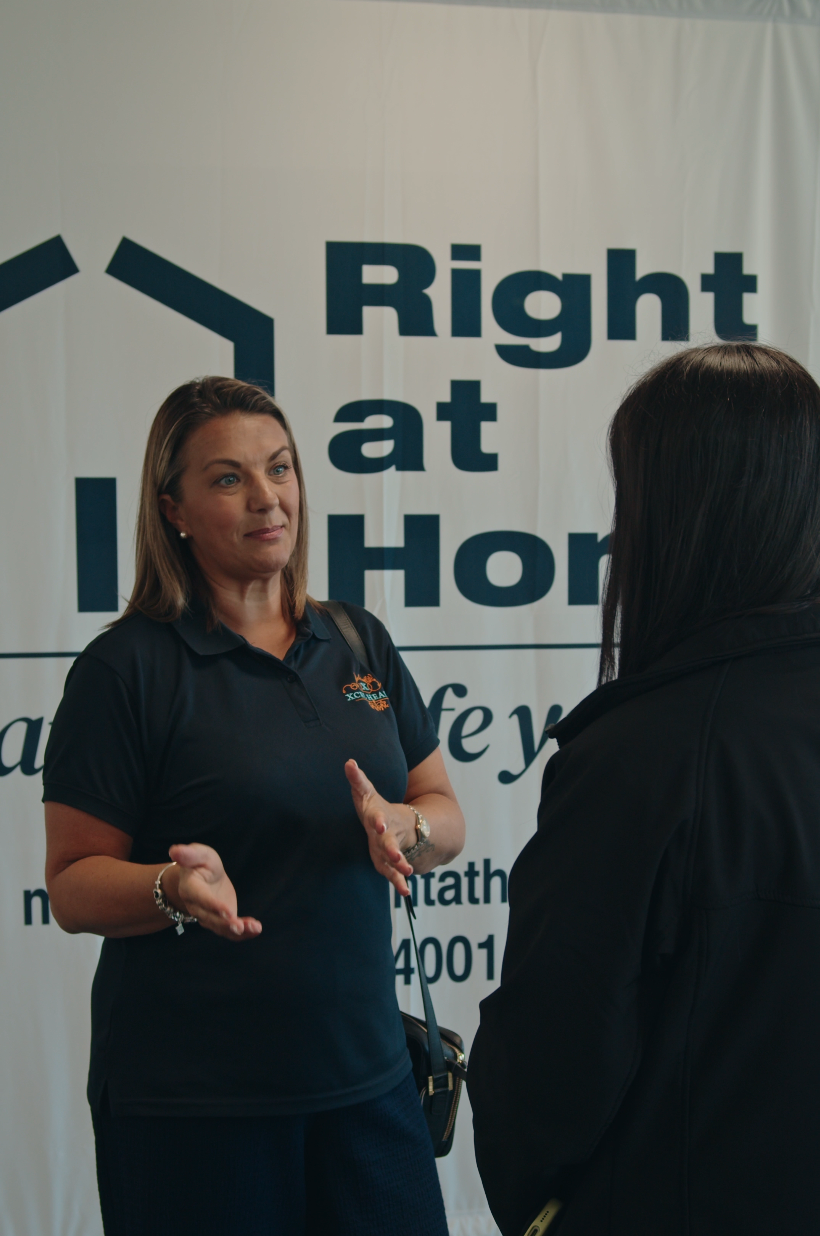 Attendees talking about Right at Home Maidstone