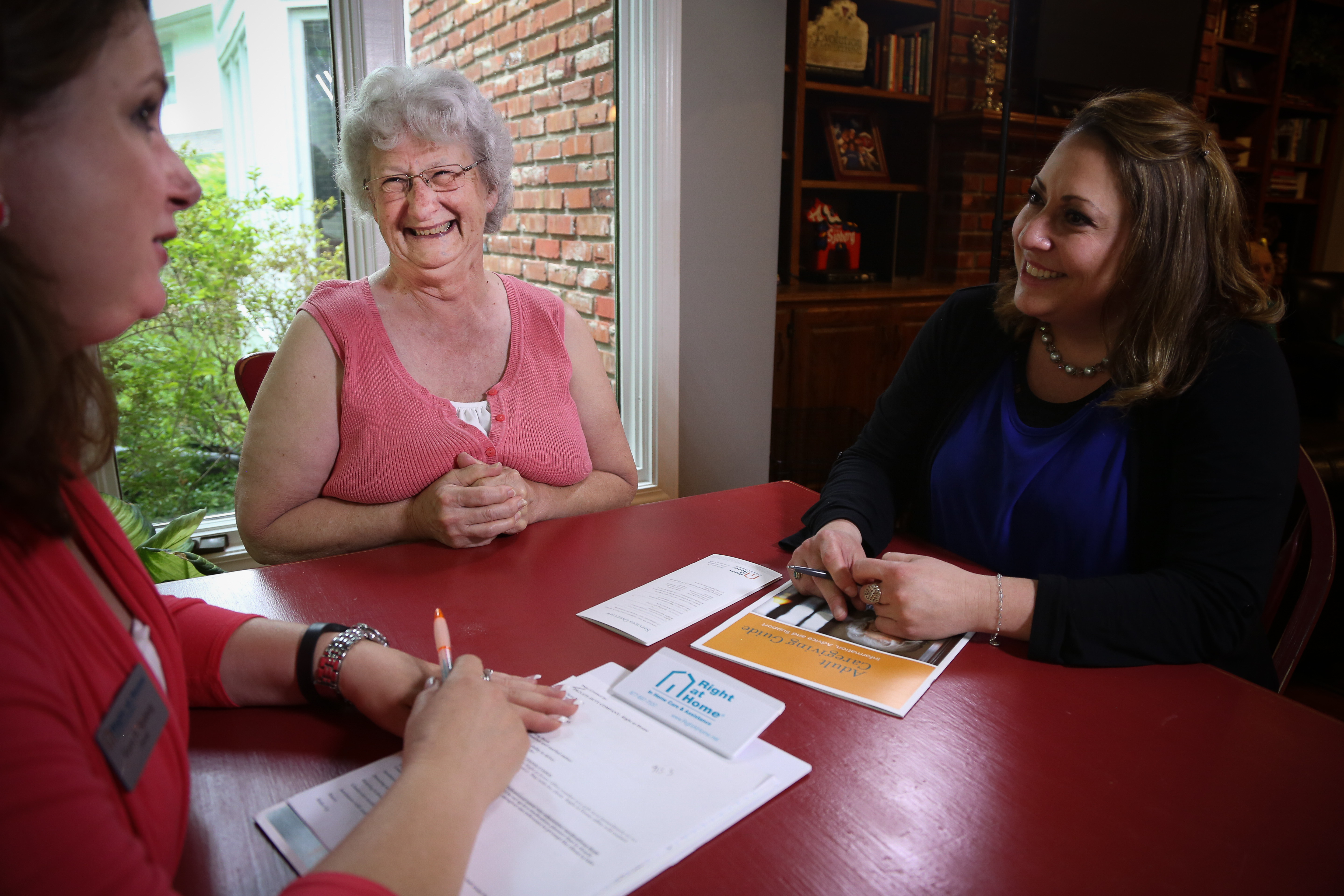 home care agency with client