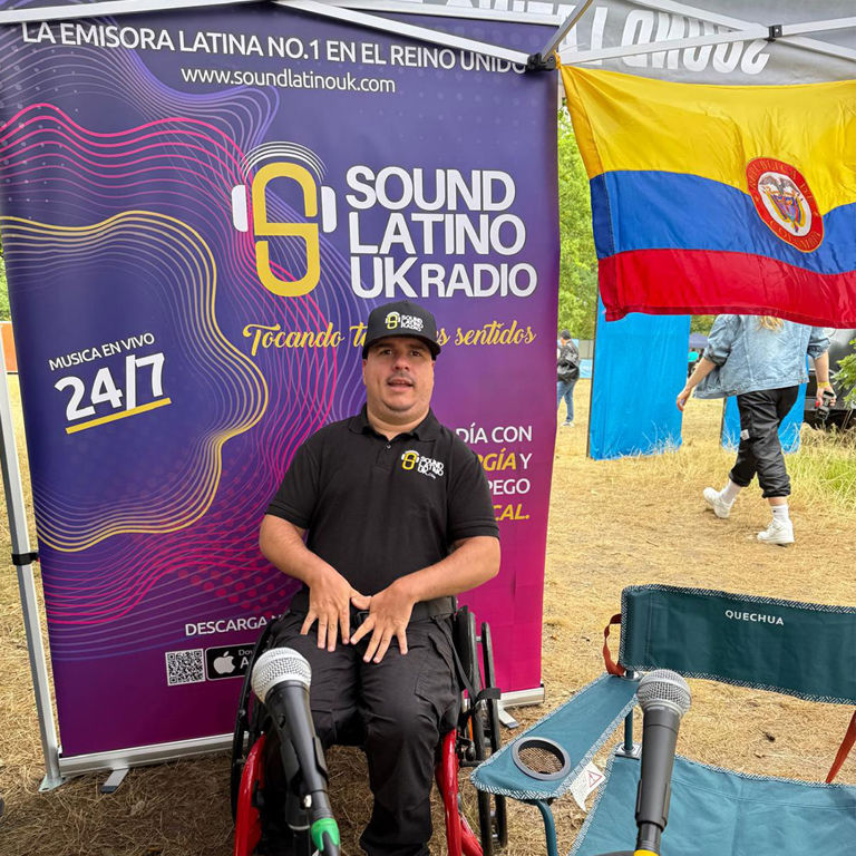 Stewart attending the latino life event 