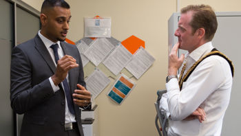 Anand Parekh at the opening of RaH Grantham