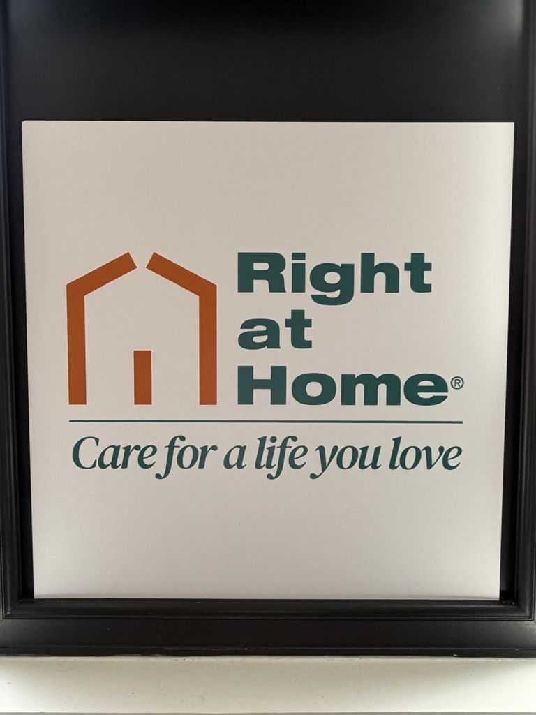 Right at Home logo and tagline "Care for a Life You Love"