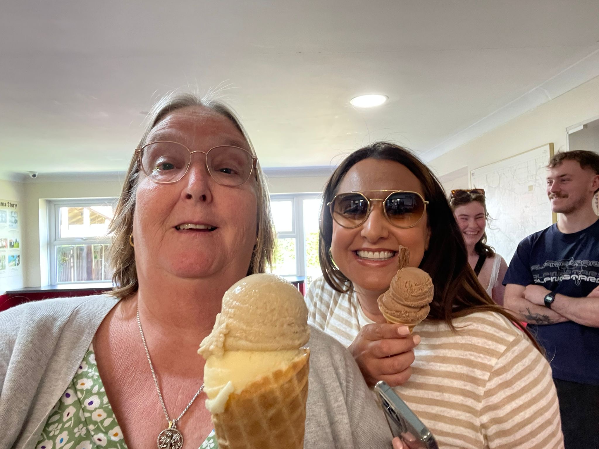 Members of staff enjoying Ice Cream