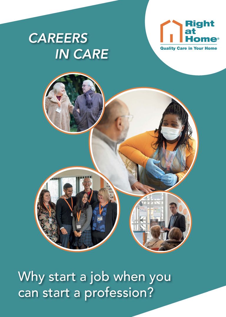 Careers in care brochure cover image