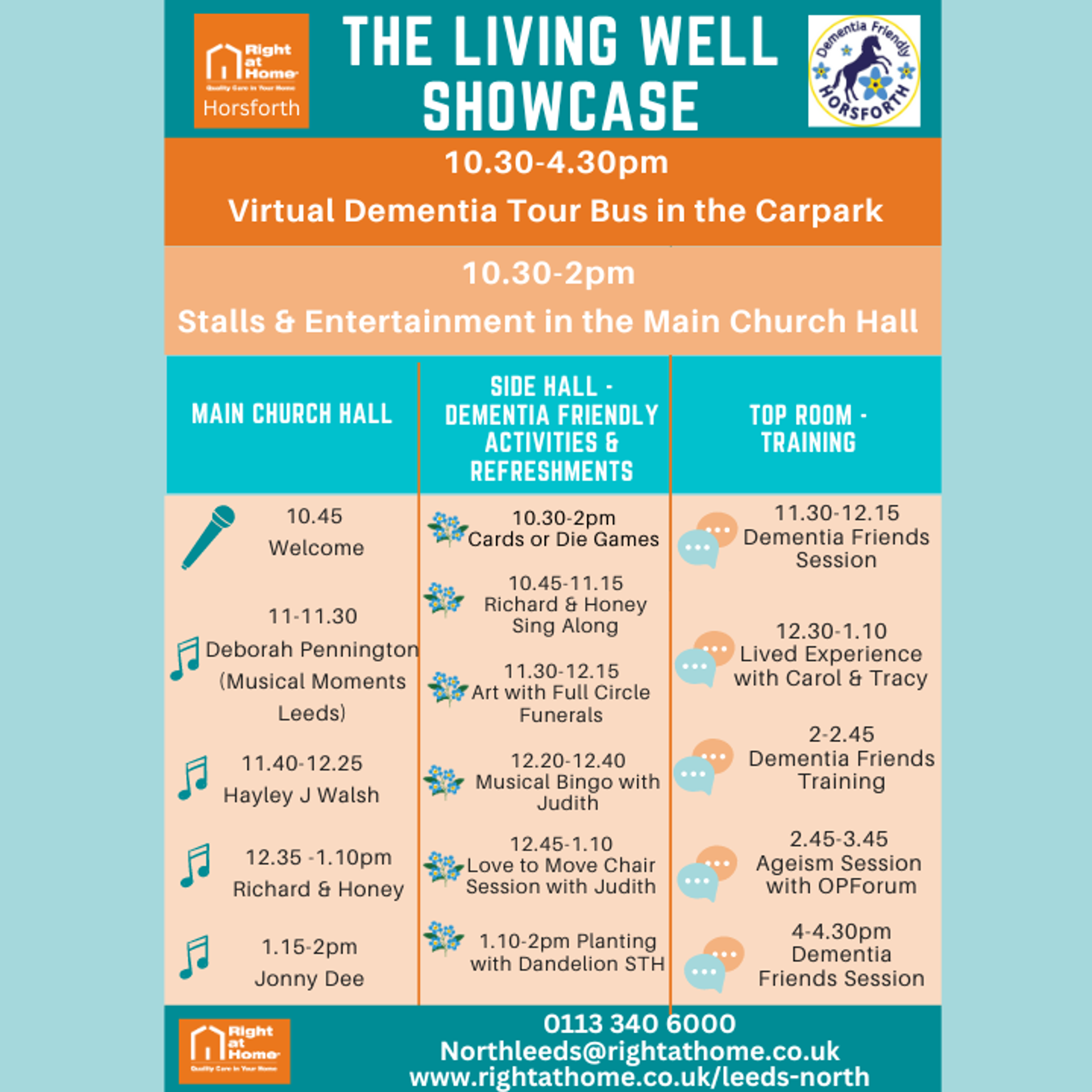 Horsforth Dementia Showcase Timings Right at Home Leeds North