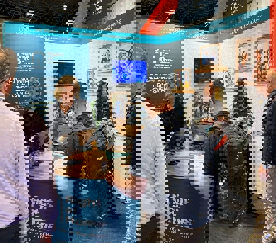 right at home stall at franchise show