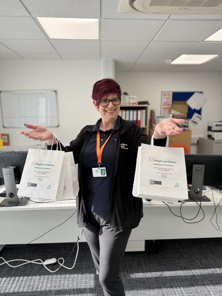 Debs with our community goodby bags.