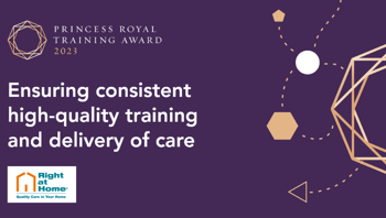 Right at Home UK winner of Princess Training Award