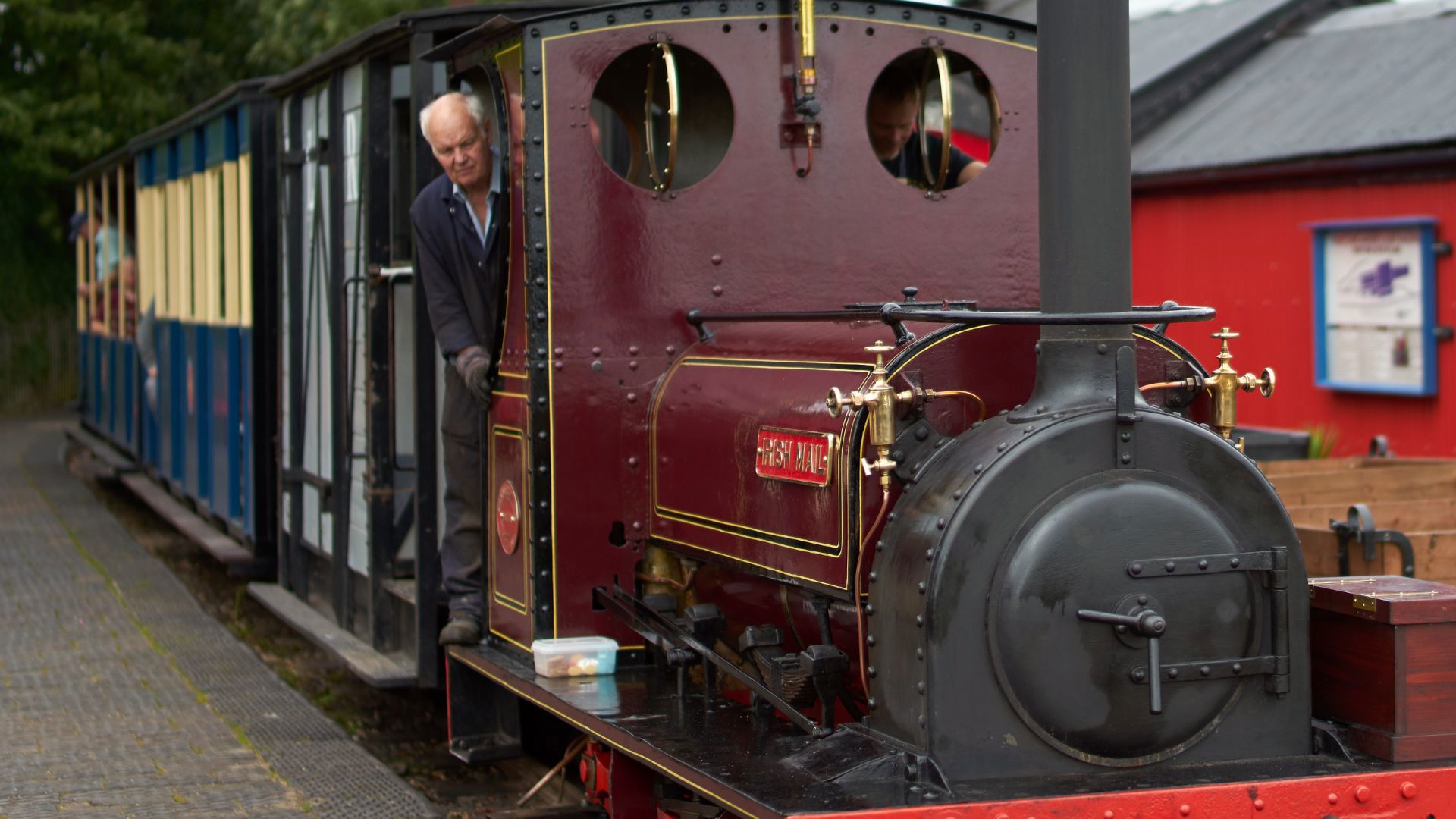 man riding west lancashire light railway