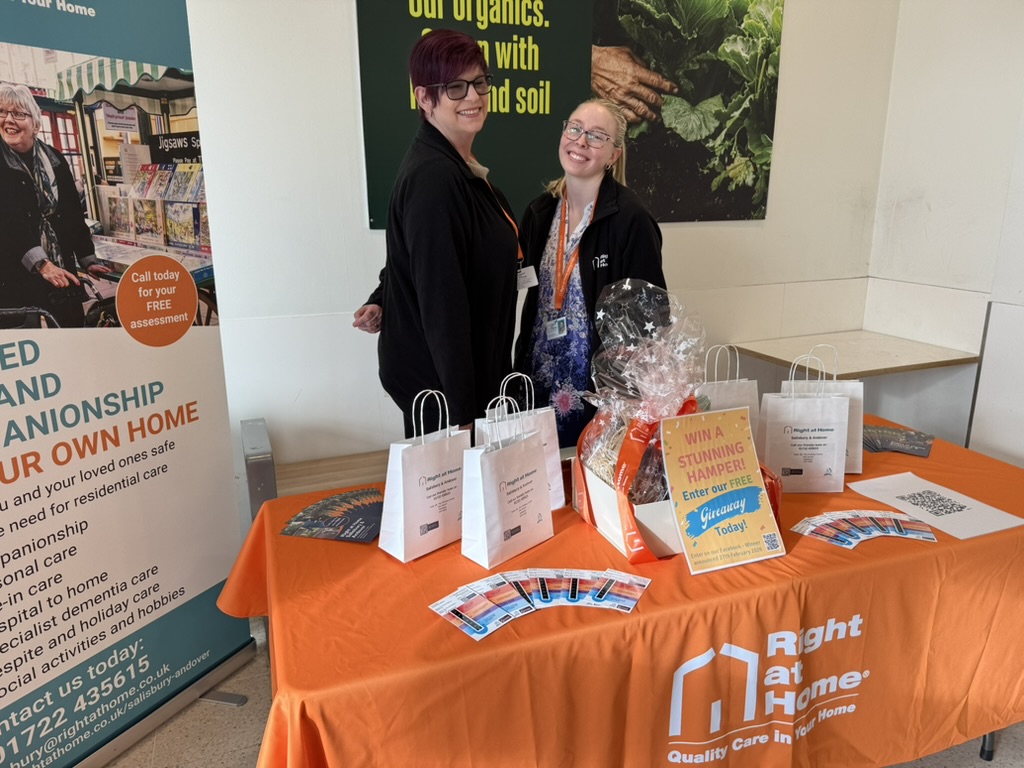 Debs and Courtney at Waitrose, Salisbury.