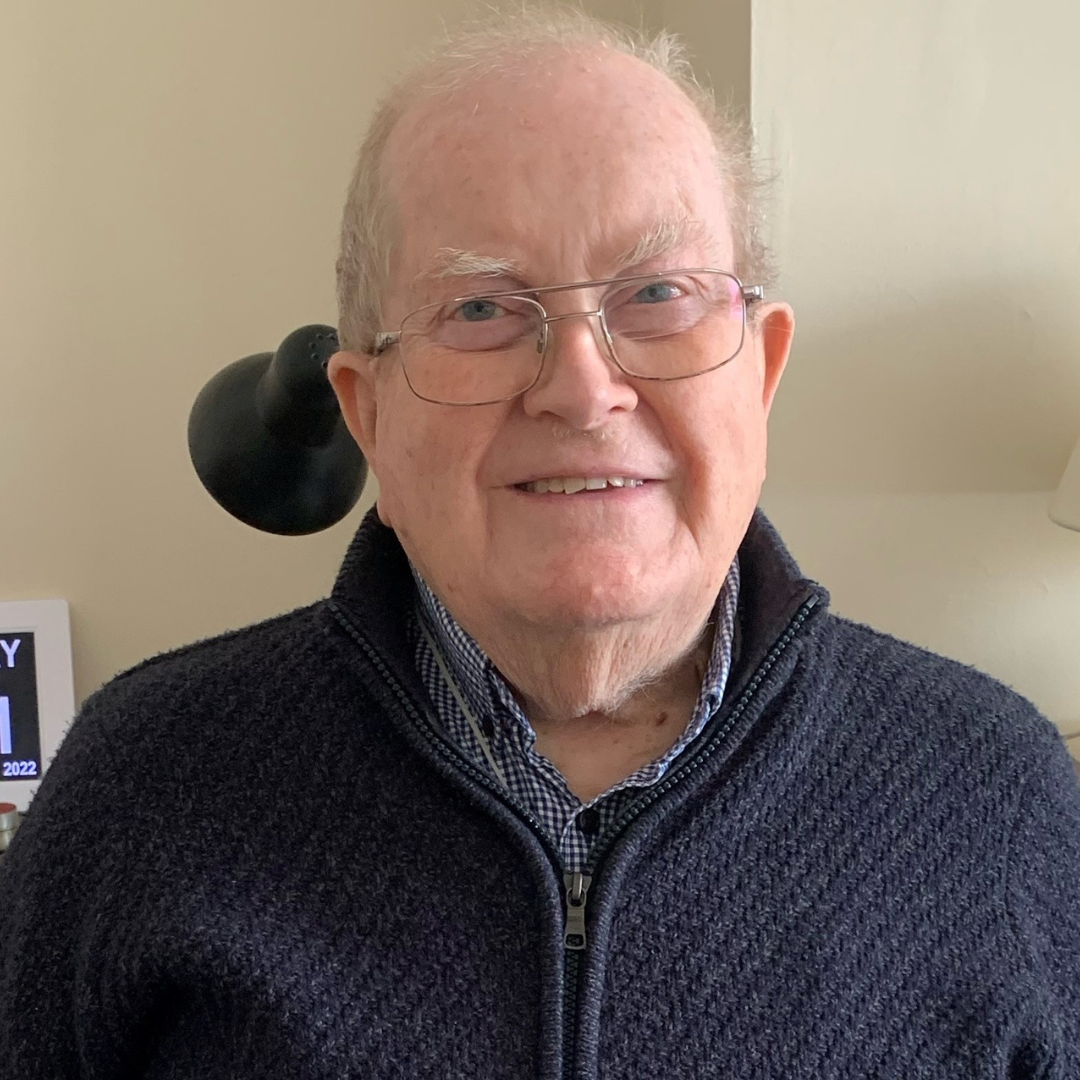 Picture of elderly man, Bill. Right at Home Solent Client.