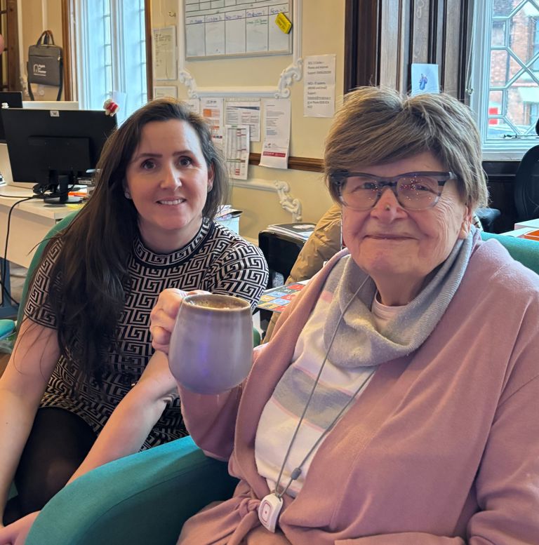 Naomi, Care Manager, pictured with a client.