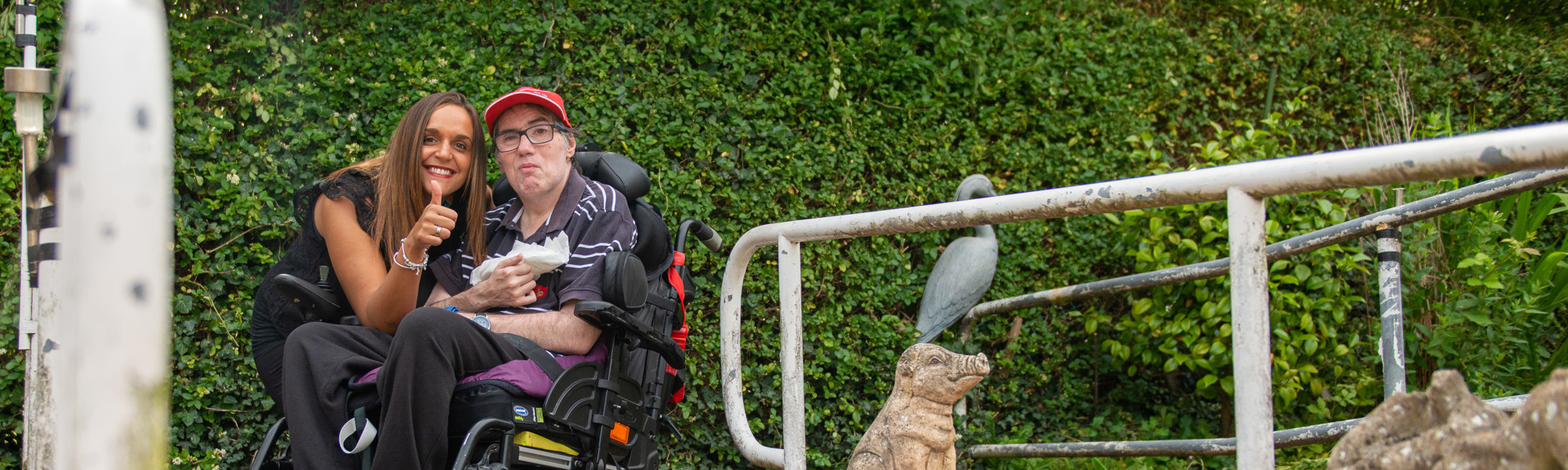 Carer and Client enjoying a day out of the house in London