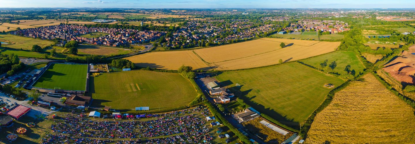 fields and buildings in mickleover