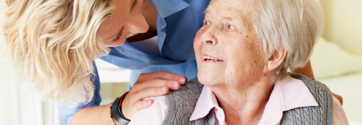 Caregiver with client
