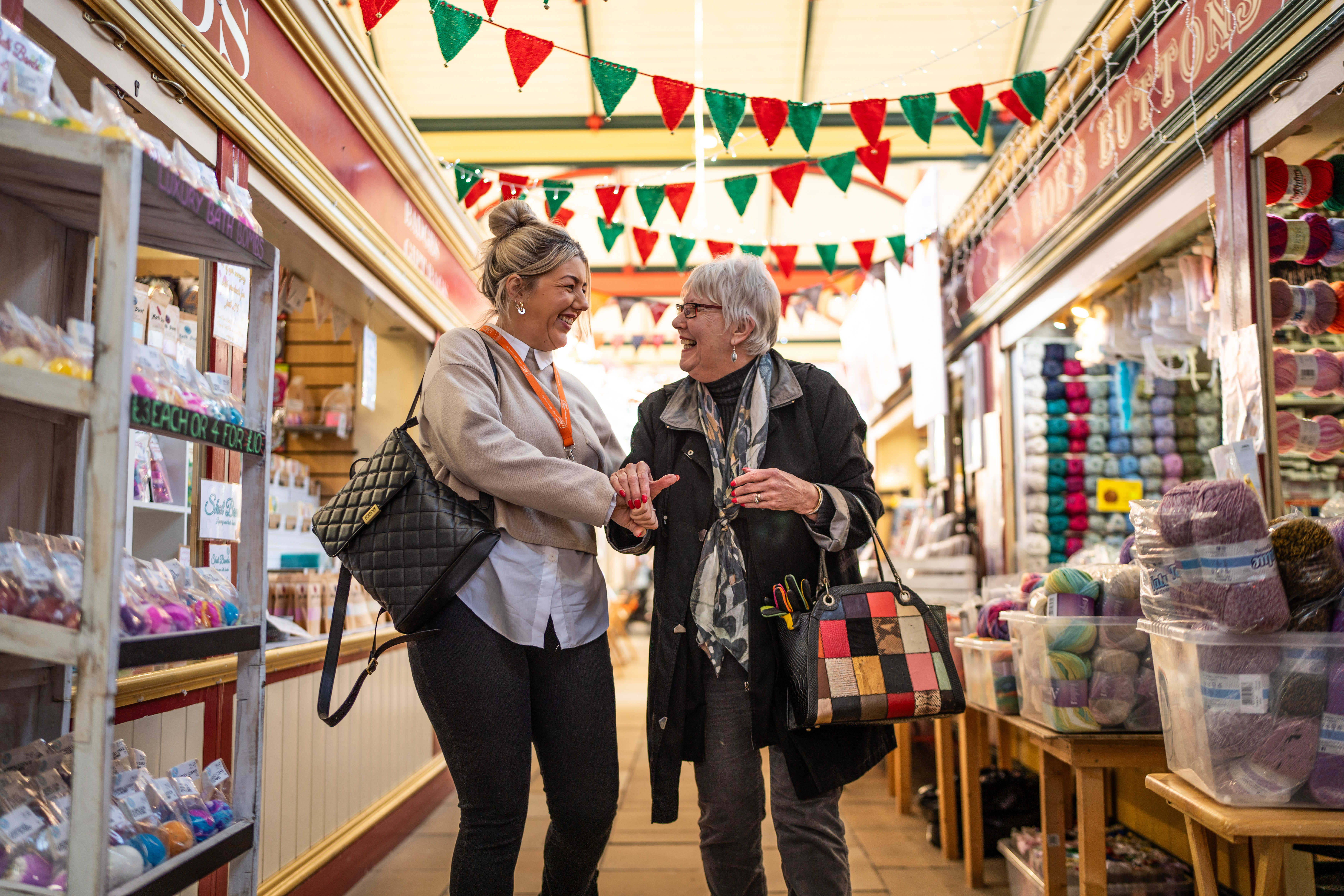 Carer and Client at the market together