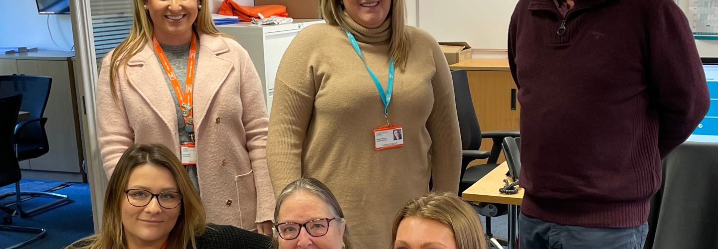 Caption for photo: Some of the Outstanding office team at Right at Home Mid Hampshire: Chloe, Shannon, Nick, Yasmin, Julie and Grace