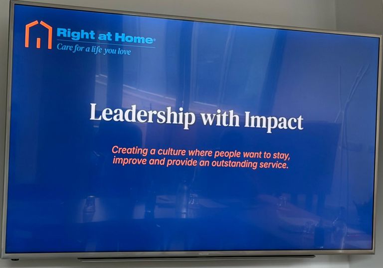 Presentation slide on Leadership with Impact