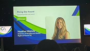 Right at Home Director Heather was crowned Rising Star at the Home Care Awards