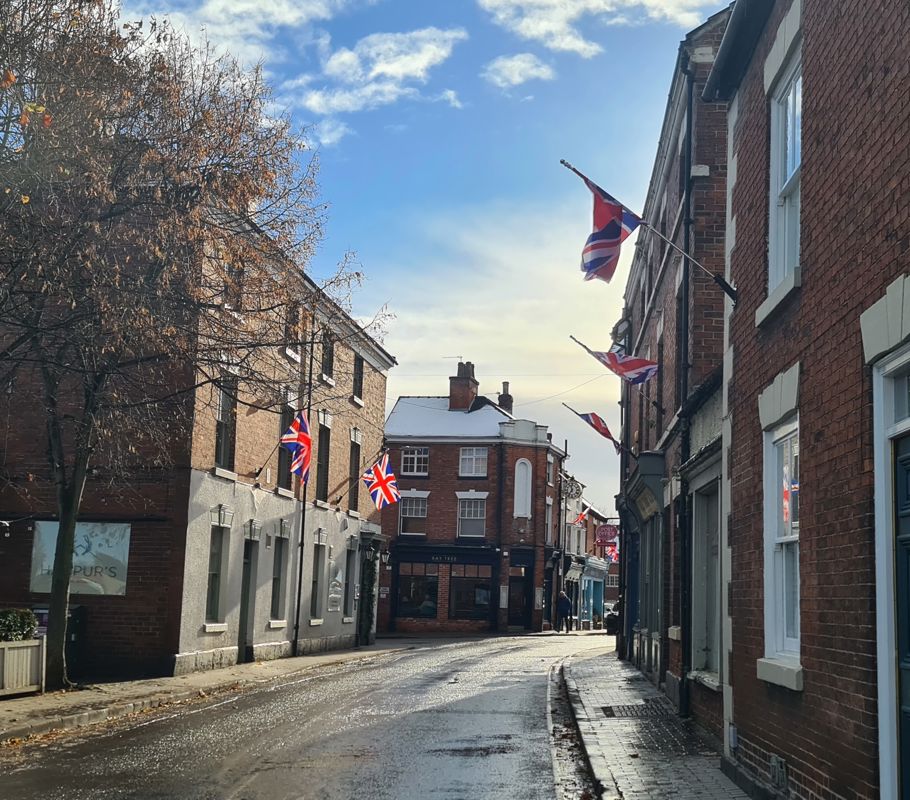 street in melbourne at sunset