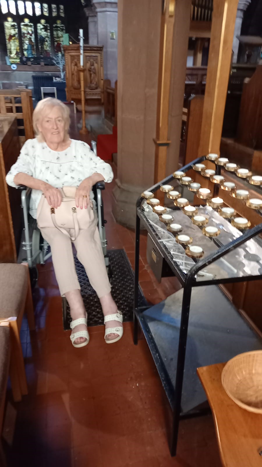 Teresa visiting Grappenhall Church