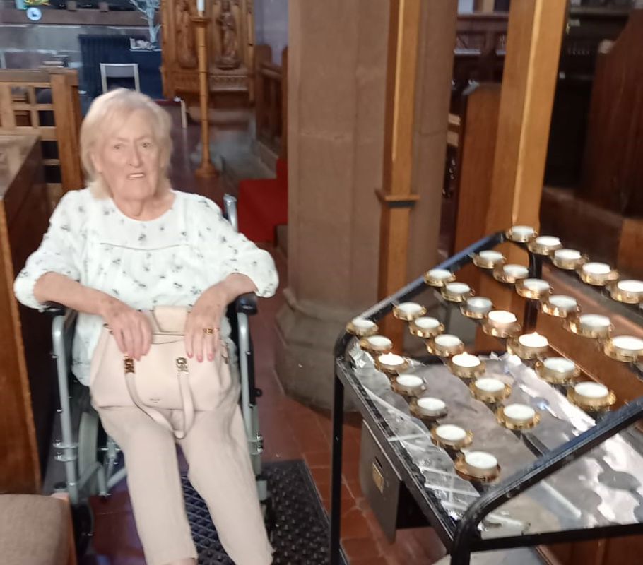 Teresa visiting Grappenhall Church