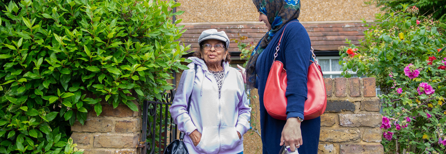 CareGiver and client going for a wak