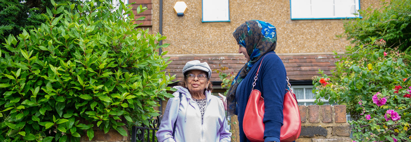 CareGiver and client going for a wak
