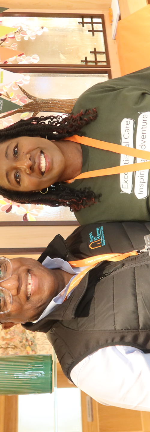 Our Directors Claire and Grantley Lynch standing together in Osbern Manor